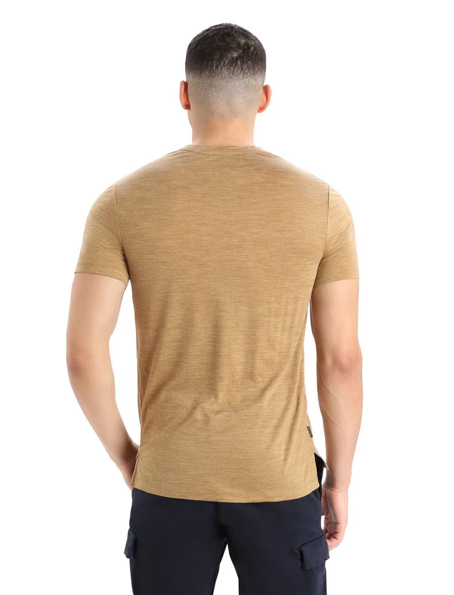 Icebreaker Merino Sphere II Rövid Sleeve Férfi Póló Khaki | HU 1152ILHS